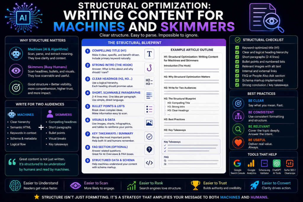 Structural Optimization: Writing Content for Machines and Skimmers